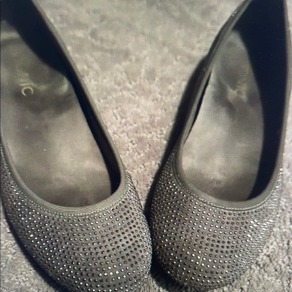 Elegant Black Rhinestone Flats